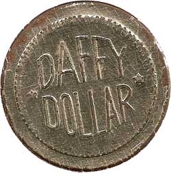 Embossed Metal Circle - Daffy Dollar